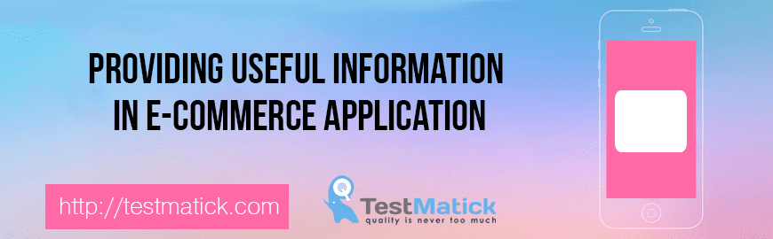 Providing Useful Information in E-Commerce Application