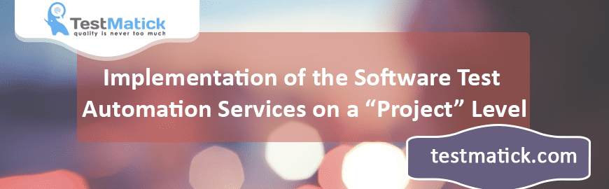 Implementation of the Software Test Automation Services on a “Project” Level