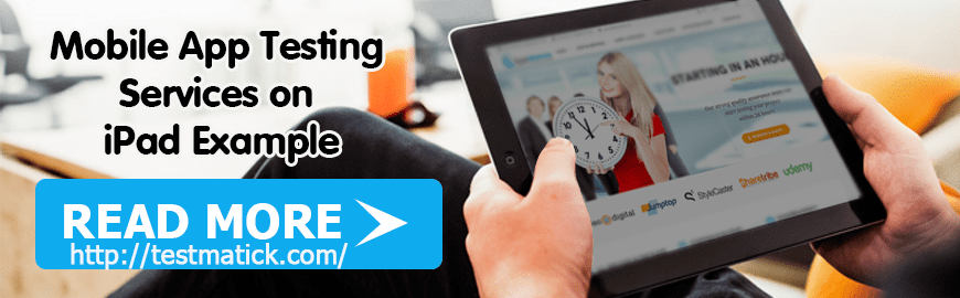 Mobile App Testing Services on iPad Example