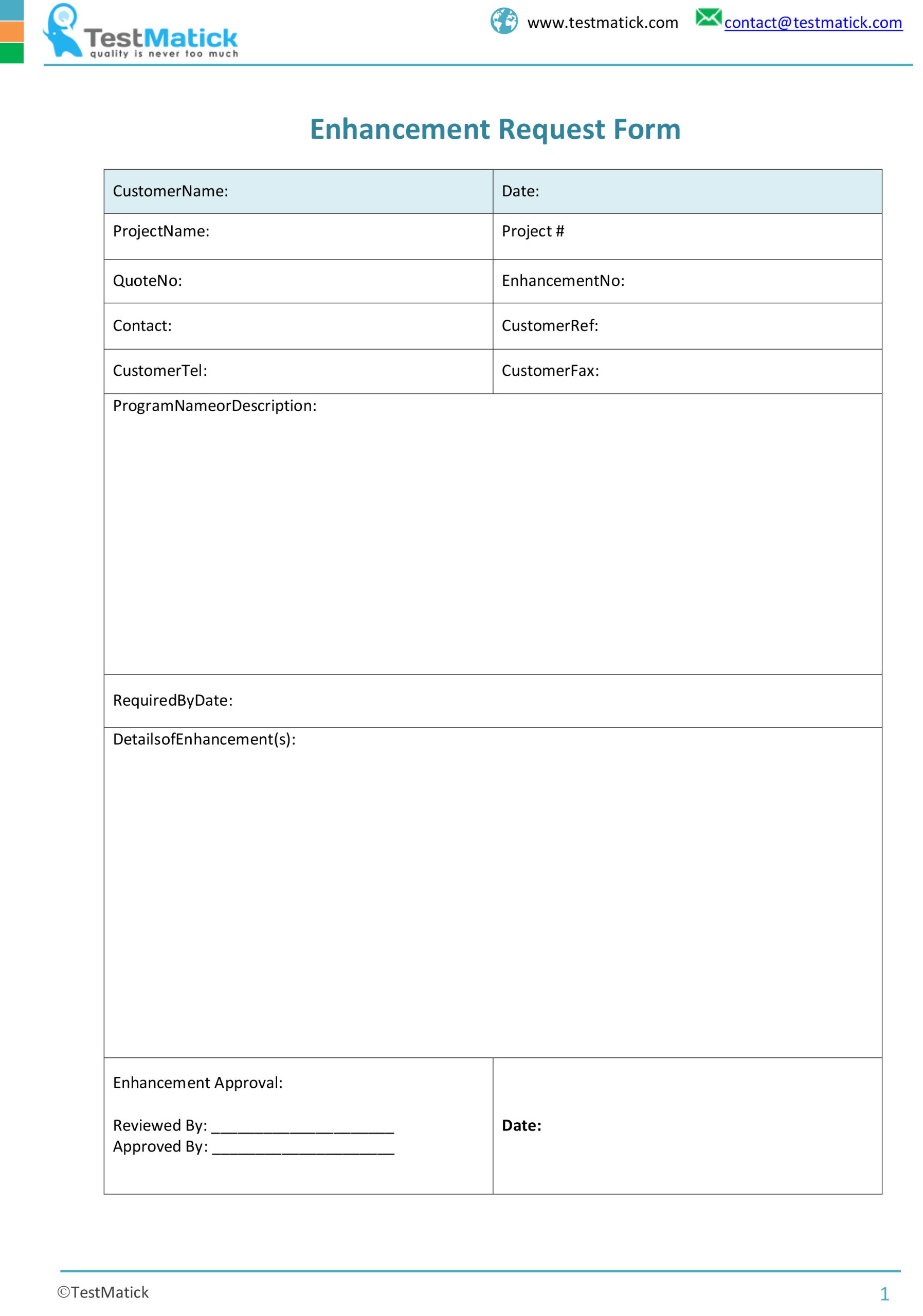 Enhancement Request Form